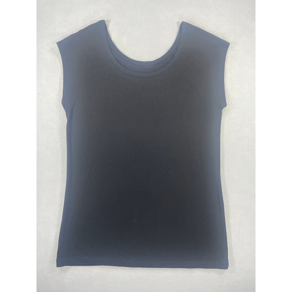 Investments Womens Black Cap Sleeve Boat‎ Neck Rory Knit Top Size M